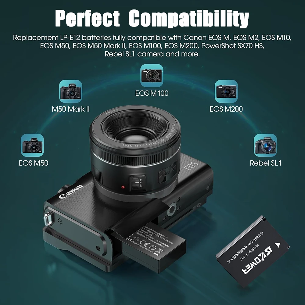 แบตเตอรี่กล้องรุ่นใหม่ LP-E12  - Canon Camera Eos M50 Mark Ii บทวิจารณ์และราคา