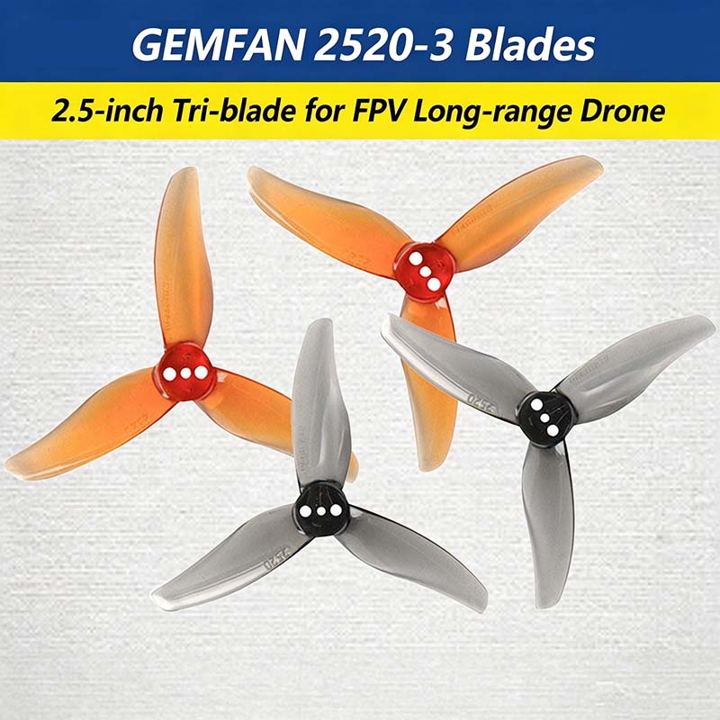 ใบพัด Gemfan Hurricane 2520-3  - Drone Racing Propeller บทวิจารณ์และราคา